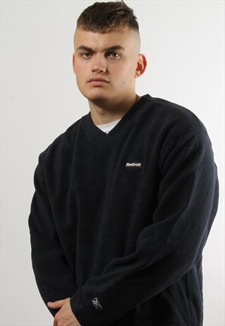 VINTAGE REEBOK FLEECED V-NECK SWEATSHIRT