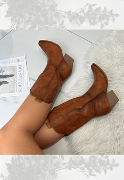 Cowboy boots Brown western cowgirl boots