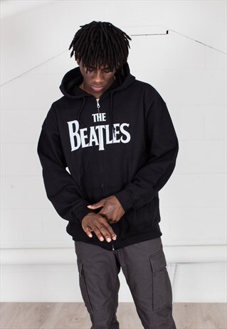 THE BEATLES DROP T LOGO UNISEX HOODY