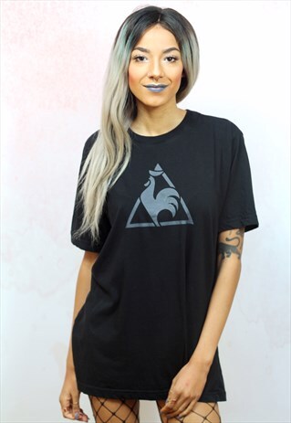 1990S VINTAGE BRANDED BLACK SPORTS T-SHIRT