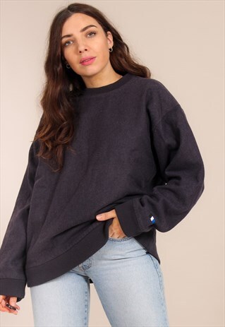 VINTAGE 90S OVERSIZED ADIDAS SWEATSHIRT IN BLUE