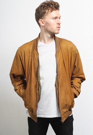 VINTAGE SUEDE BOMBER JACKET