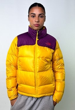 Yellow 90s The North Face Puffer Jacket Coat