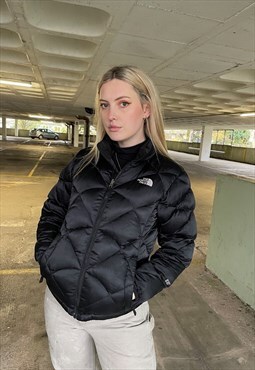 Vintage Rare 90s North Face 550 Down Puffer Black Coat