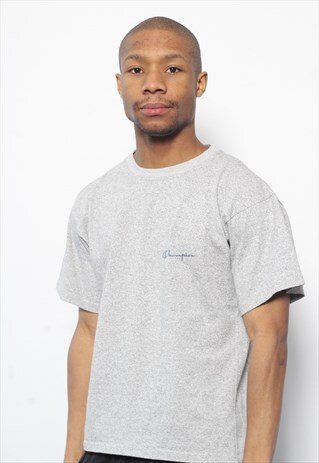 VINTAGE CHAMPION LOGO T-SHIRT GREY