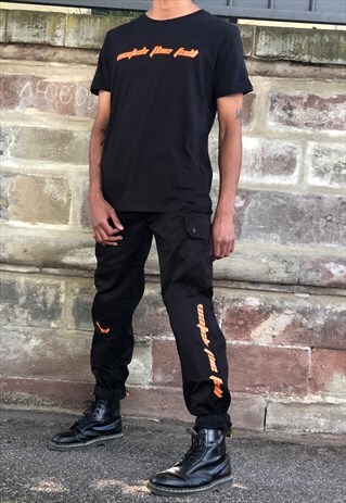 BAAD CARGO TROUSERS BLACK WATCH THE FALL :ORANGE