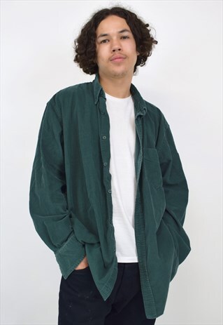 VINTAGE 90'S GREEN CORDUROY SHIRT