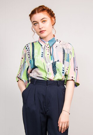 VINTAGE 90'S FUNKY PATTERN FRESH PRINCE STYLE SHIRT