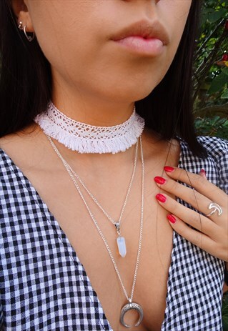 MOON & OPAL NECKLACE