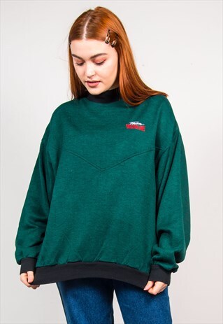 VINTAGE 90'S DARK GREEN SWEATSHIRT