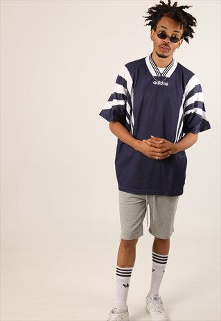 VINTAGE ADIDAS EMBROIDERED SPELL OUT FOOTBALL TOP