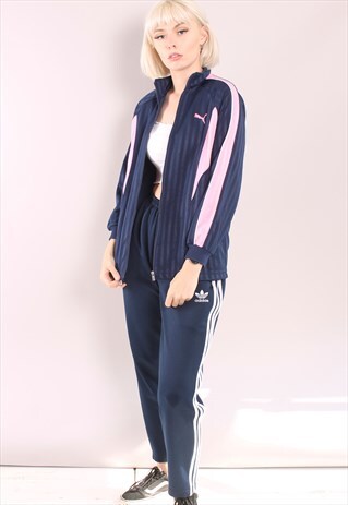 VINTAGE PUMA TRACK JACKET NAVY BLUE