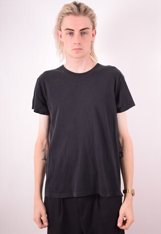 CALVIN KLEIN MENS VINTAGE T-SHIRT TOP MEDIUM BLACK 90S