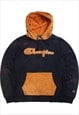Vintage 90's Champion Hoodie Spellout Reverse Weave Navy