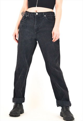 90S TOMMY HILFIGER BLACK DENIM JEANS
