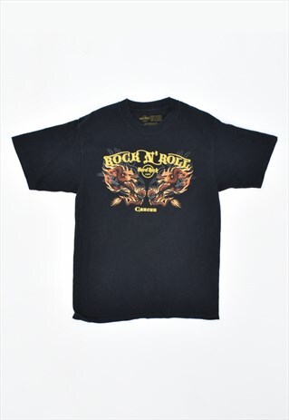 Vintage 00's Y2K Hard Rock Cafe Dragons T-Shirt Top Black