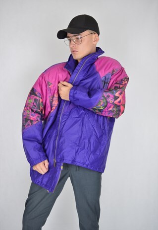 VINTAGE MULTICOLOUR RAVE PUFFER JACKET