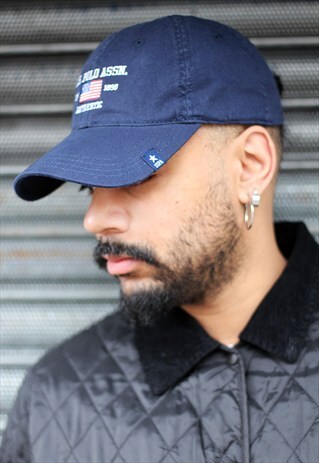 U.S. POLO ASSN. UNISEX FLAT BASEBALL CAP DENIM STYLE