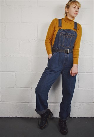 VINTAGE DUNGAREES OVERALLS DENIM BLUE
