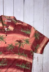 vintage festival peach tommy bahama hawaiian XXL shirt