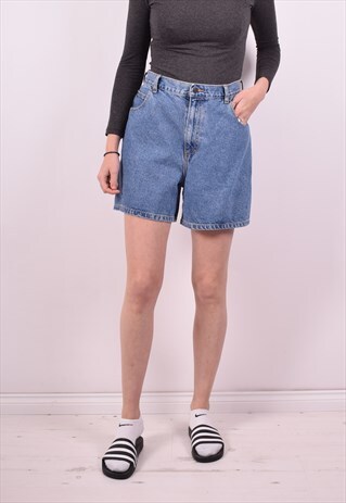 WOMENS VINTAGE DENIM SHORTS W28 BLUE 90S