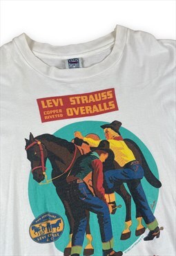 Levis Vintage 90s 1993 White T-shirt Single stitch 