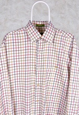 Vintage Orvis Check Shirt Flannel Long Sleeve Large