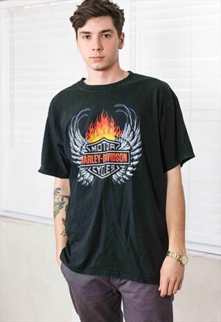 VINTAGE HARLEY DAVIDSON T-SHIRT LOGO 90S XXL 10.3