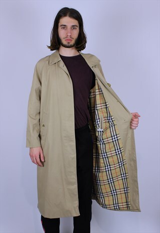 90S VINTAGE BURBERRY TRENCH BEIGE COAT ELEGANT JACKET