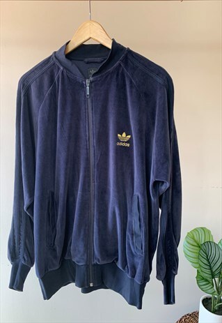 adidas blue velvet tracksuit