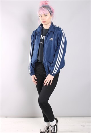 VINTAGE ADIDAS SHELL JACKET BLUE 80'S