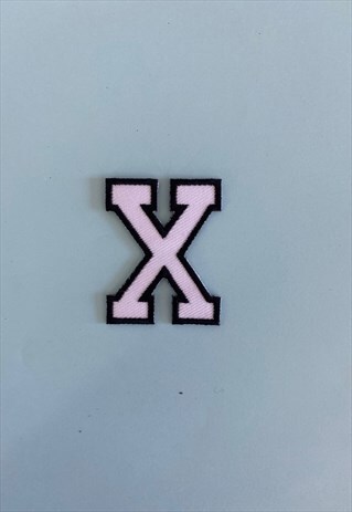 VARSITY LETTER IRON OR SEW ON PATCH - X