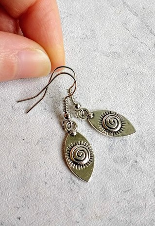 MINI ENGRAVED SUN EARRINGS