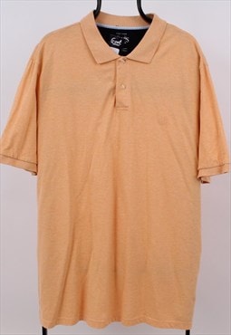 mens chaps polo shirt light orange