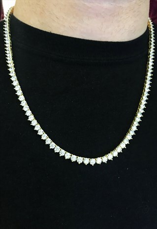 PRONG TENNIS NECKLACE 24"