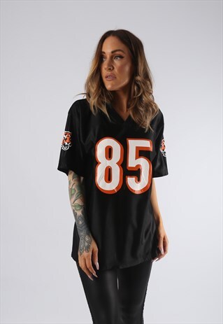 VINTAGE NFL T-SHIRT FOOTBALL JERSEY TOP FITTED 14 - 16 (JEDG