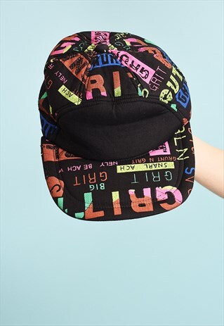 90'S RETRO SLOGAN GRAPHIC PRINT BASEBALL SNAPBACK CAP