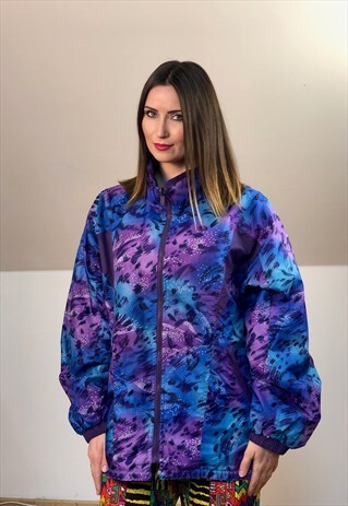 NORWAY 90S RUKKA FRESH WINDBREAKER PURPLE JACKET VINTAGE