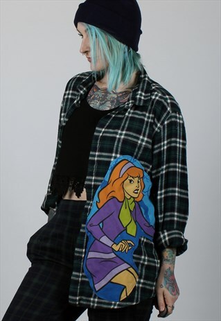 SCOOBY DOO DAPHNE REWORKED PLAID SHIRT