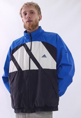 VINTAGE MENS ADIDAS BIG LOGO TRACK SUIT WINDBREAKER JACKET