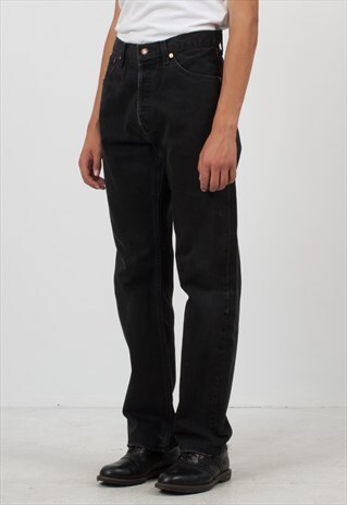 VINTAGE BLACK LEVI'S 590 FIT DENIM JEANS
