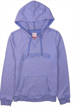 Vintage 90's Champion Hoodie Pullover Spellout Purple Medium