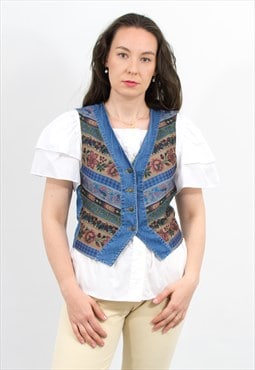 St Michael vintage waistcoat in boho festival style vest