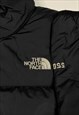 THE NORTH FACE EMBROIDERED 550 DOWN FILL BLACK PUFFER SIZE M