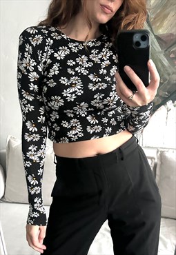 Chamomile Print Crop Top - XS