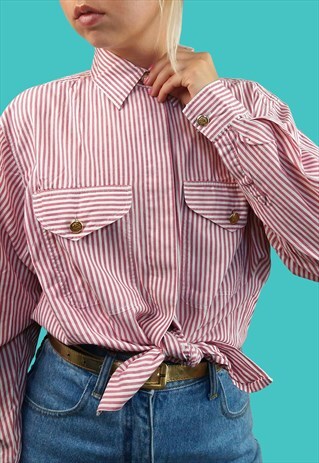 PETER HAHN VINTAGE 90'S OVERSIZED STRIPED SHIRT / BLOUSE