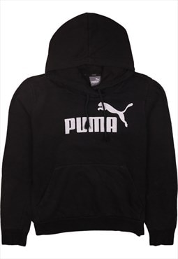 Vintage 90's Puma Hoodie Spellout Pullover Black Small