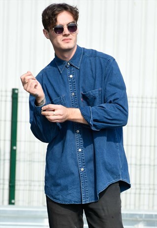VINTAGE BLUE DENIM SHIRT