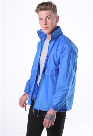 LIGHTWEIGHT ZIP UP WINDRUNNER COAT JACKET - ATOL BRIGHT BLUE