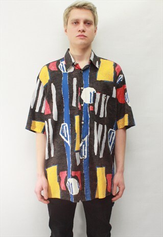VINTAGE 80' AMAZING COOL CLASSIC BEAUTIFUL COLORFUL SHIRT